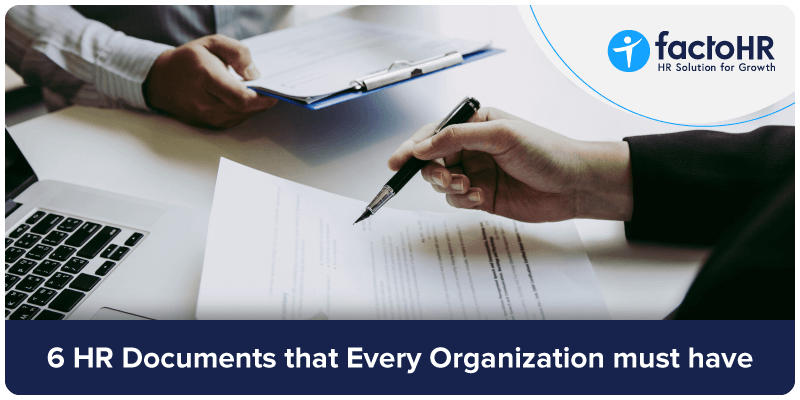 6 hr documents organization must have