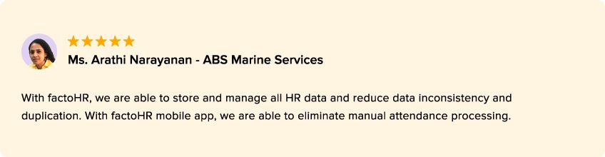 Client Review - Ms. Arathi Narayanan, ABS Marine Services