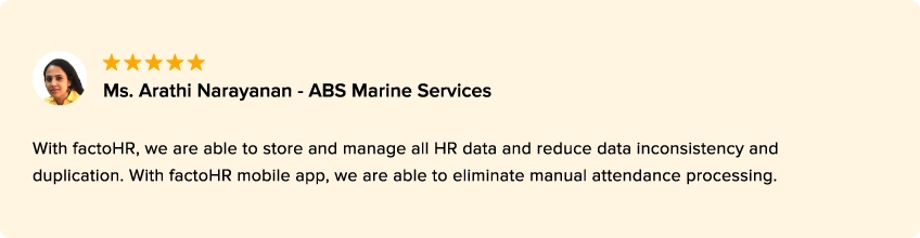 Client Review - Ms. Arathi Narayanan, ABS Marine Services