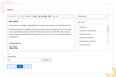 customized offer letter in onboarding system