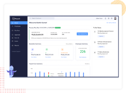 Zoho-Payroll-dashboard