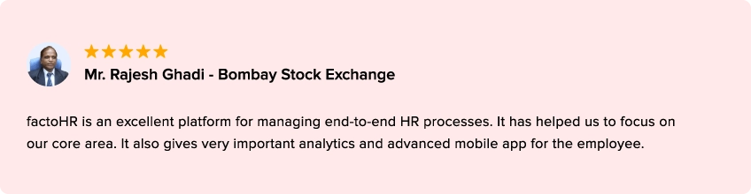 Mr. Rajesh Ghadi, Bombay Stock Exchange reviews