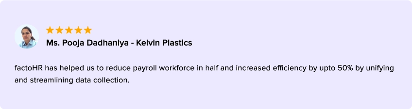 Client Review - Ms. Pooja Dadhaniya, Kelvin Plastics reviews