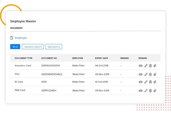 Letter and document management in hr platform