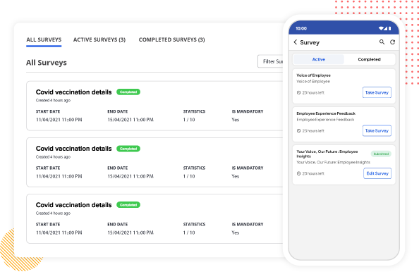 Real time feedbacks using survey