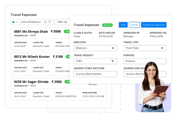 FactoHR's travel and expense management software