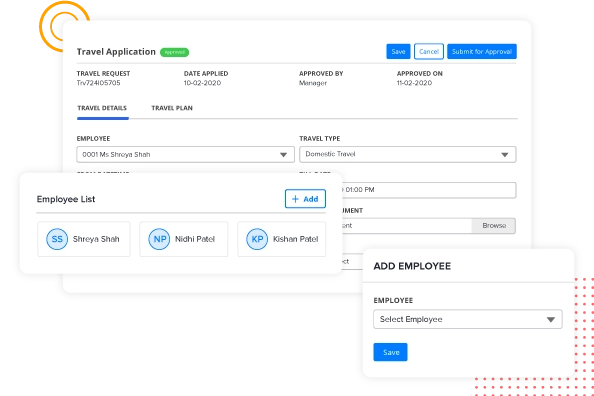 group travel feature in travel management system