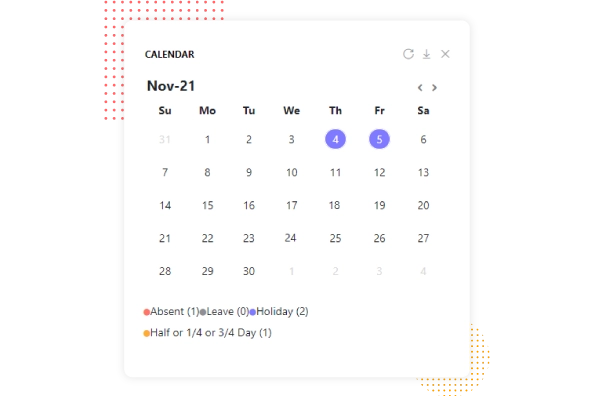 Customize Holiday Calendar